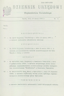 Dziennik Urzędowy Województwa Toruńskiego. 1993, nr 5 (19 marca)
