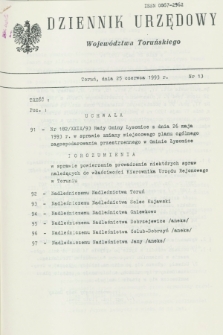 Dziennik Urzędowy Województwa Toruńskiego. 1993, nr 13 (25 czerwca)