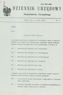 Dziennik Urzędowy Województwa Toruńskiego. 1994, nr 15 (15 lipca)