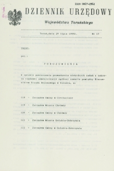 Dziennik Urzędowy Województwa Toruńskiego. 1994, nr 17 (29 lipca)