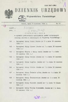 Dziennik Urzędowy Województwa Toruńskiego. 1994, nr 21 (8 września)