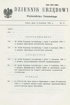 Dziennik Urzędowy Województwa Toruńskiego. 1994, nr 23 (19 września)