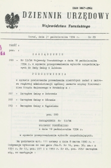 Dziennik Urzędowy Województwa Toruńskiego. 1994, nr 29 (31 października)