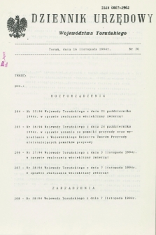 Dziennik Urzędowy Województwa Toruńskiego. 1994, nr 30 (16 listopada)