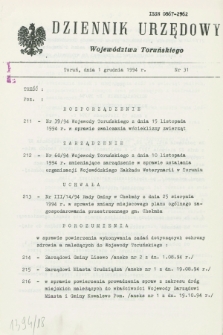 Dziennik Urzędowy Województwa Toruńskiego. 1994, nr 31 (1 grudnia)