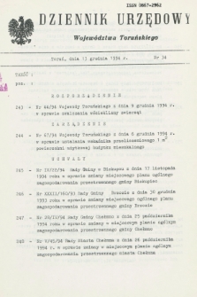 Dziennik Urzędowy Województwa Toruńskiego. 1994, nr 34 (13 grudnia)