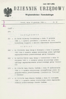 Dziennik Urzędowy Województwa Toruńskiego. 1994, nr 36 (16 grudnia)