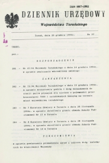 Dziennik Urzędowy Województwa Toruńskiego. 1994, nr 37 (20 grudnia)