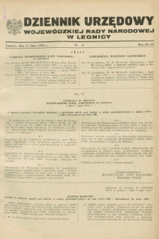 Dziennik Urzędowy Wojewódzkiej Rady Narodowej w Legnicy. 1979, nr 4 (31 lipca)