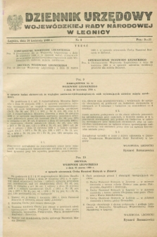 Dziennik Urzędowy Wojewódzkiej Rady Narodowej w Legnicy. 1980, nr 3 (30 kwietnia)