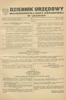 Dziennik Urzędowy Wojewódzkiej Rady Narodowej w Legnicy. 1981, nr 4 (30 czerwca)