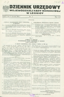 Dziennik Urzędowy Wojewódzkiej Rady Narodowej w Legnicy. 1984, nr 1 (31 stycznia)