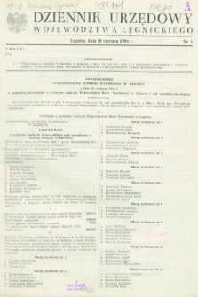 Dziennik Urzędowy Województwa Legnickiego. 1984, nr 1 (18 czerwca)