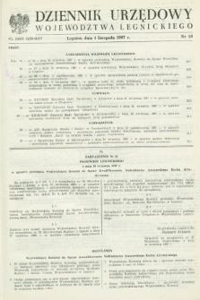 Dziennik Urzędowy Województwa Legnickiego. 1987, nr 10 (4 listopada)