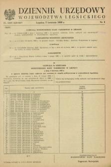 Dziennik Urzędowy Województwa Legnickiego. 1988, nr 6 (7 kwietnia)