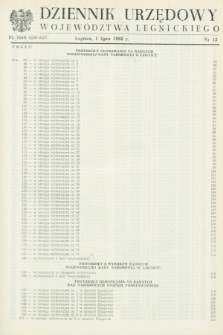 Dziennik Urzędowy Województwa Legnickiego. 1988, nr 12 (1 lipca)