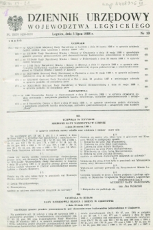 Dziennik Urzędowy Województwa Legnickiego. 1988, nr 13 (5 lipca)