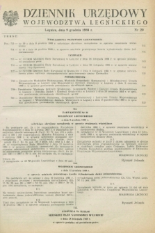 Dziennik Urzędowy Województwa Legnickiego. 1988, nr 20 (9 grudnia)