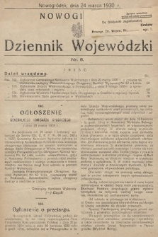 Nowogródzki Dziennik Wojewódzki. 1930, nr 8