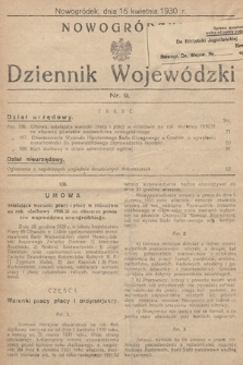 Nowogródzki Dziennik Wojewódzki. 1930, nr 9