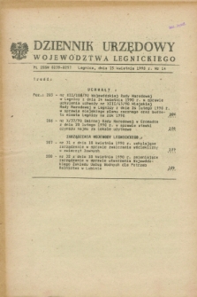 Dziennik Urzędowy Województwa Legnickiego. 1990, nr 14 (25 kwietnia)