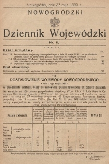 Nowogródzki Dziennik Wojewódzki. 1930, nr 11