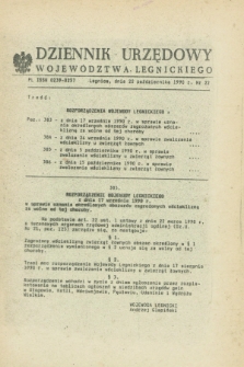 Dziennik Urzędowy Województwa Legnickiego. 1990, nr 22 (22 października)