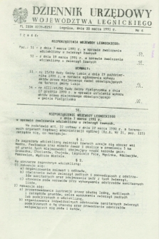 Dziennik Urzędowy Województwa Legnickiego. 1991, nr 6 (20 marca)