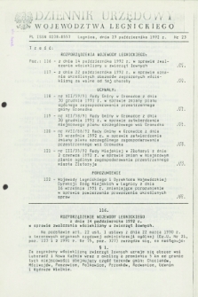 Dziennik Urzędowy Województwa Legnickiego. 1992, nr 23 (23 października)