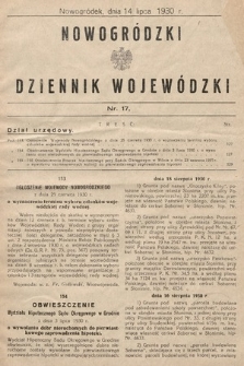 Nowogródzki Dziennik Wojewódzki. 1930, nr 17