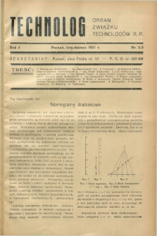 Technolog : organ Związku Technologów R.P. R.5, Nr. 2/3 (luty/marzec 1937)