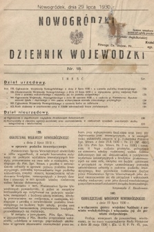 Nowogródzki Dziennik Wojewódzki. 1930, nr 18