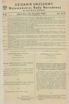 Dziennik Urzędowy Wojewódzkiej Rady Narodowej w Jeleniej Górze. 1975, nr 3 (10 grudnia)