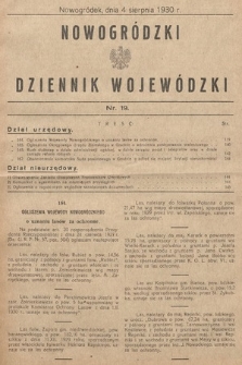 Nowogródzki Dziennik Wojewódzki. 1930, nr 19