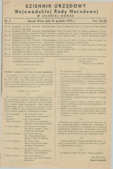 Dziennik Urzędowy Wojewódzkiej Rady Narodowej w Jeleniej Górze. 1975, nr 4 (31 grudnia)