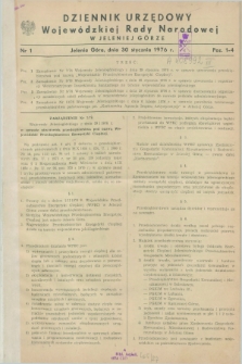 Dziennik Urzędowy Wojewódzkiej Rady Narodowej w Jeleniej Górze. 1976, nr 1 (30 stycznia)