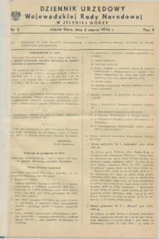 Dziennik Urzędowy Wojewódzkiej Rady Narodowej w Jeleniej Górze. 1976, nr 2 (5 marca)