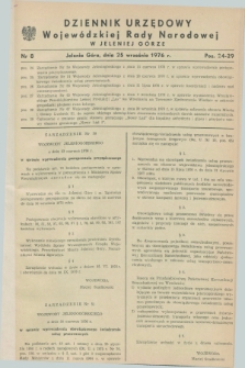 Dziennik Urzędowy Wojewódzkiej Rady Narodowej w Jeleniej Górze. 1976, nr 8 (25 września)