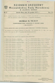Dziennik Urzędowy Wojewódzkiej Rady Narodowej w Jeleniej Górze. 1977, nr 5 (30 grudnia)