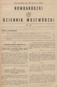 Nowogródzki Dziennik Wojewódzki. 1930, nr 21