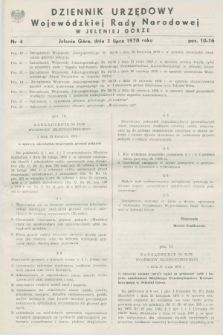 Dziennik Urzędowy Wojewódzkiej Rady Narodowej w Jeleniej Górze. 1978, nr 4 (3 lipca)