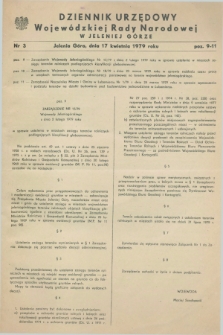 Dziennik Urzędowy Wojewódzkiej Rady Narodowej w Jeleniej Górze. 1979, nr 3 (17 kwietnia)