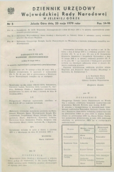 Dziennik Urzędowy Wojewódzkiej Rady Narodowej w Jeleniej Górze. 1979, nr 5 (25 maja)