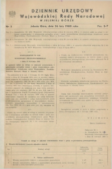 Dziennik Urzędowy Wojewódzkiej Rady Narodowej w Jeleniej Górze. 1980, nr 3 (26 luty)