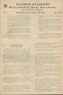 Dziennik Urzędowy Wojewódzkiej Rady Narodowej w Jeleniej Górze. 1982, nr 2 (12 marca)