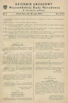 Dziennik Urzędowy Wojewódzkiej Rady Narodowej w Jeleniej Górze. 1982, nr 4 (20 maja)