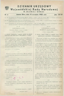 Dziennik Urzędowy Wojewódzkiej Rady Narodowej w Jeleniej Górze. 1982, nr 6 (10 września)