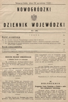 Nowogródzki Dziennik Wojewódzki. 1930, nr 26