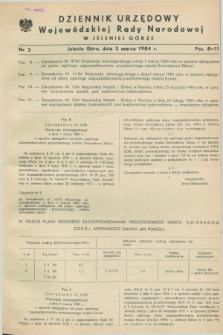 Dziennik Urzędowy Wojewódzkiej Rady Narodowej w Jeleniej Górze. 1984, nr 2 (3 marca)