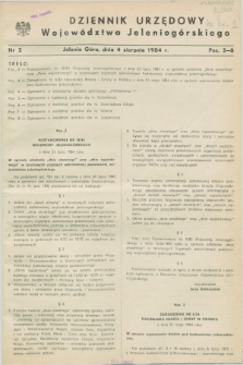 Dziennik Urzędowy Województwa Jeleniogórskiego. 1984, nr 2 (4 sierpnia)